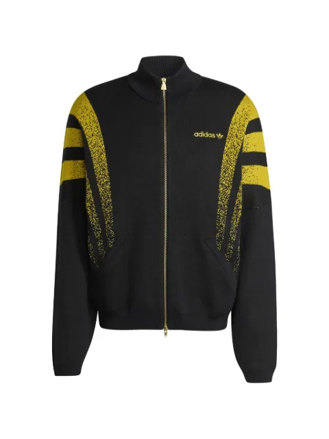 adidas Santiago striped zip jacket Black KC9088