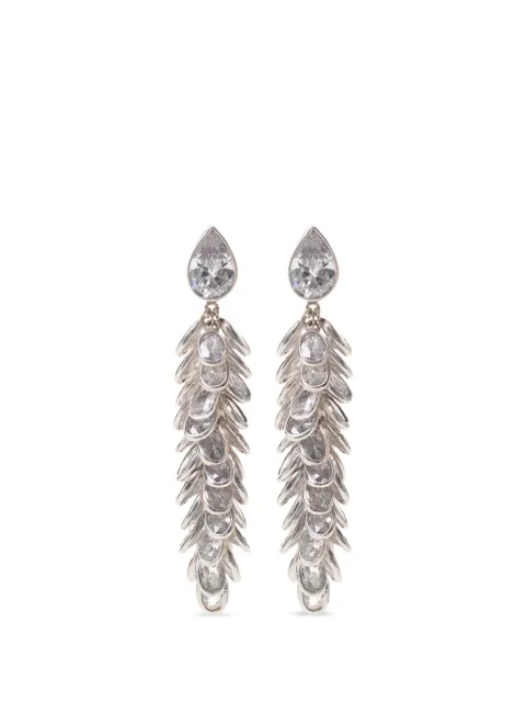 FREYA ROSE crystal long drops earrings Silver SILVERCRYSTALLONGDROPS
