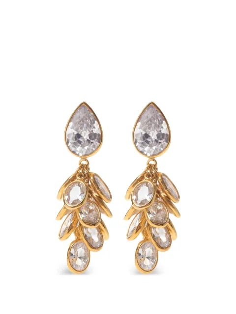 FREYA ROSE crystal petite drops earrings Gold PETITEGOLDCRYSTALDROPS