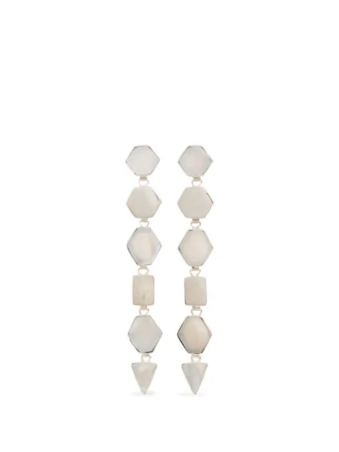 FREYA ROSE Warrioress Armour drop-design earrings Silver WARRIORESSARMOURDROPS