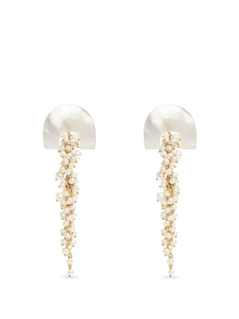 FREYA ROSE Hakuro mother-of-pearl drops earrings White HAKUROLONGDROPS