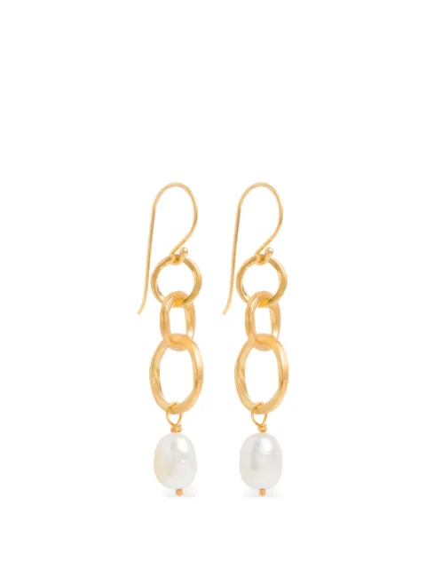 FREYA ROSE Warrioress chain drop earrings Gold WARRIORESSCHAINDROP