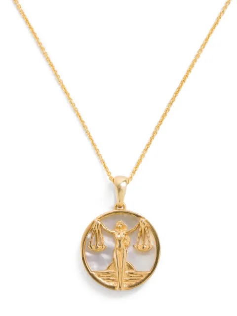 FREYA ROSE Libra zodiac-pendant necklace Gold GOLDZODIACNECKLACE