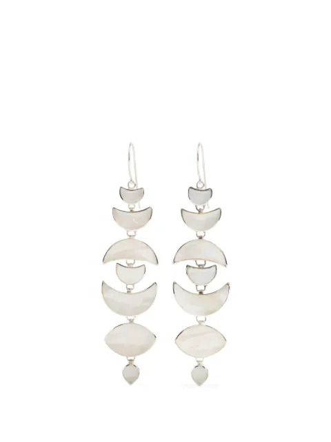 FREYA ROSE Warrioress moon-design earrings Silver WARRIORESSMOONDROPS