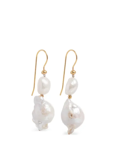 FREYA ROSE Baroque pearl mid-drop-design earrings Gold BAROQUEPEARLMIDDROPS