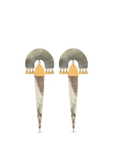 FREYA ROSE Myla drop-design earrings Gold MYLANOIR