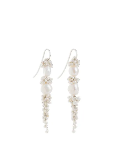 FREYA ROSE baroque pearl long drops earrings Silver BAROQUEPEARLSILVERLONGDROPS