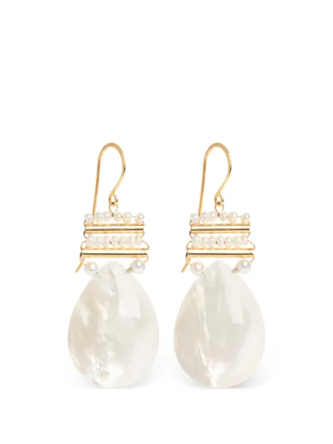 FREYA ROSE drop-design earrings Gold PEARLANDMOTHEROFPEARLDROPS