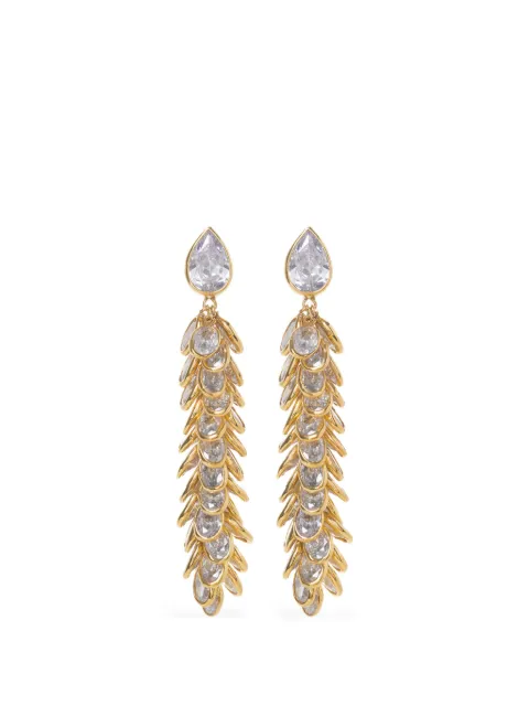 FREYA ROSE crystal long drops earrings Gold GOLDCRYSTALLONGDROPS