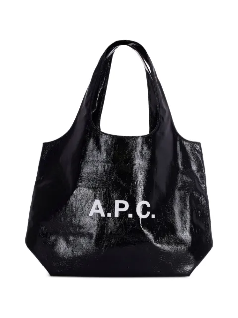 A.P.C. small Ninon logo-print tote bag Black PUACCM61565