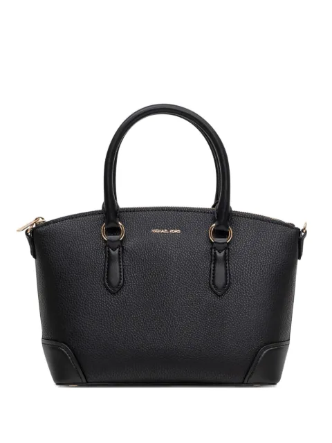Michael Kors Md Ew Dome logo-plaque leather tote bag Black 30R6G1WS8V