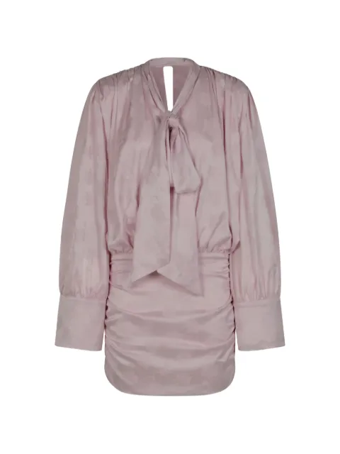ROTATE BIRGER CHRISTENSEN ruffle long-sleeve dress Pink 116064BCR19081809