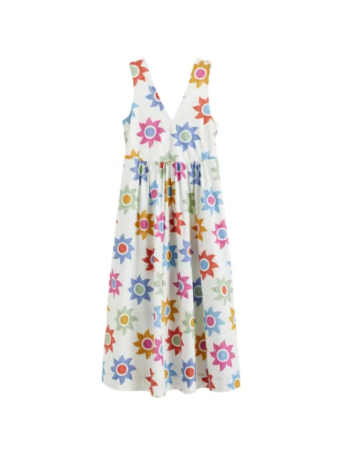 Chinti & Parker V-neck midi dress White DSS2605CREAMMULTI