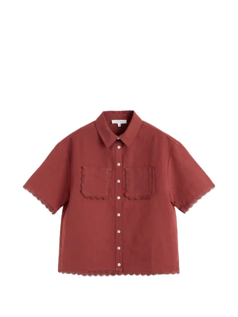 Chinti & Parker scallop-trim shirt Red TSS2611SIENNA