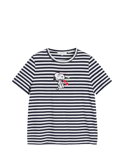 Chinti & Parker Snoopy Breton Cherry T-shirt Blue TSS2617NAVYCREAM