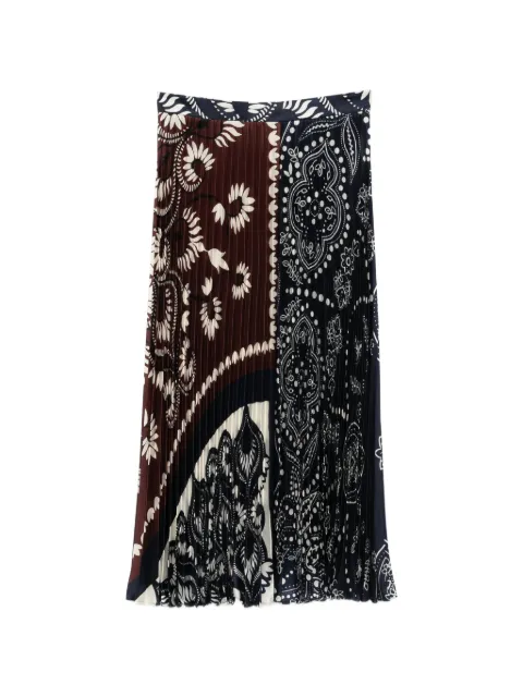 Weekend Max Mara pleated floral-print midi skirt Blue 2615101011600