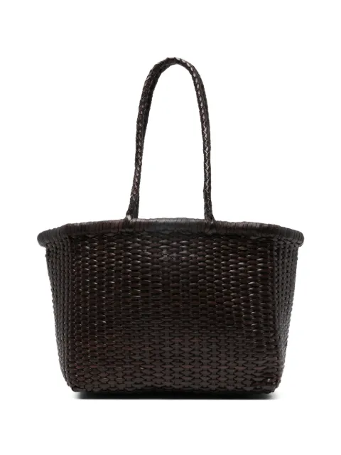 DRAGON DIFFUSION small B Weave leather tote bag Brown 8804