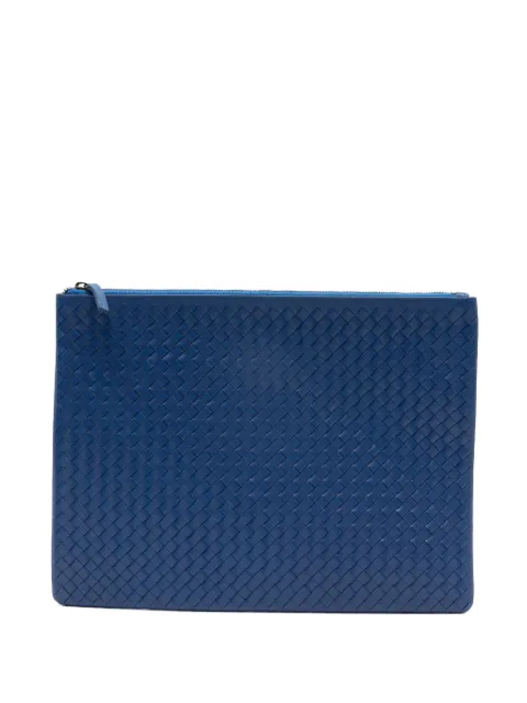 DRAGON DIFFUSION A4 woven zip clutch bag Blue 8058