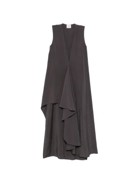 Alysi V-neck ruffle maxi dress Grey 116314P6045