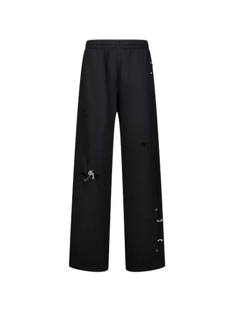 We11done piercing-detail track pants Black WDTA026717UBK00BLACK