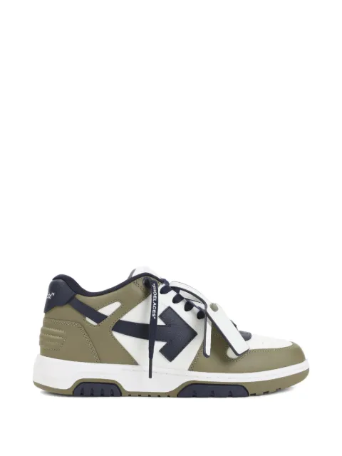 Off-White Out Of Office arrow-logo leather sneakers Green M189S6L003
