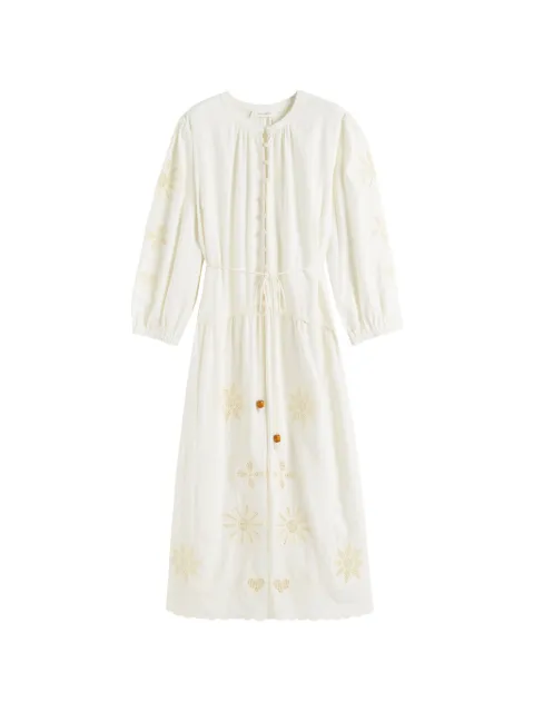 Chinti & Parker broderie midi dress Neutrals DSS2611CREAM
