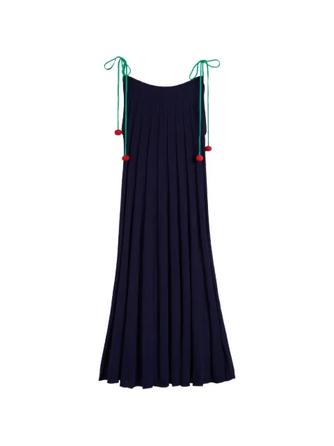 Chinti & Parker cherry straps midi dress Blue KSS2686BNAVY