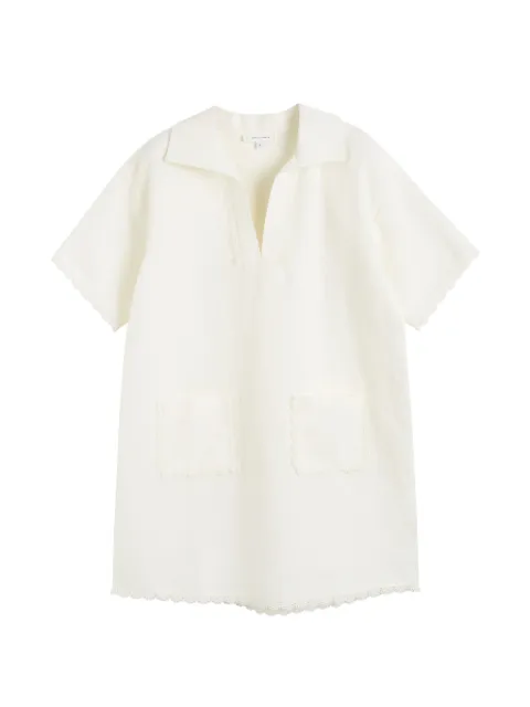 Chinti & Parker scallop-trim mini dress White DSS2612CREAM