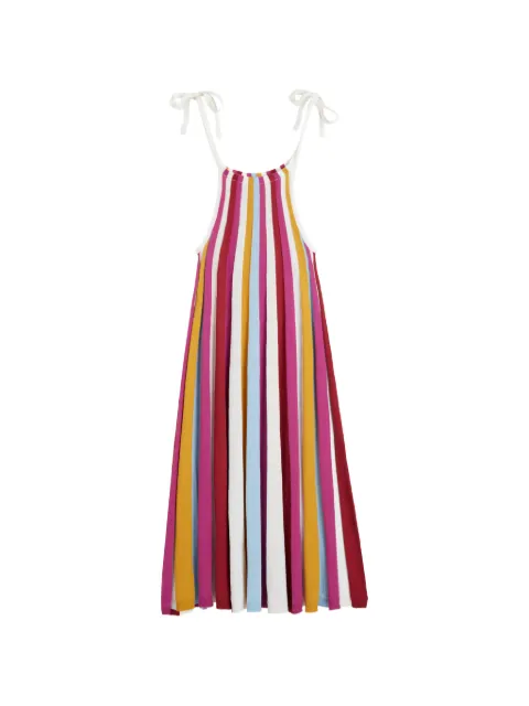 Chinti & Parker striped straps midi dress White KSS2686MULTI