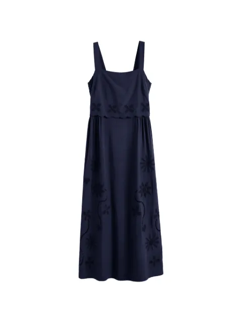 Chinti & Parker broderie-floral midi dress Blue DSS2607NAVY