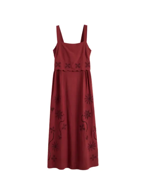 Chinti & Parker broderie midi dress Red DSS2607SIENNA