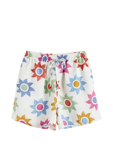 Chinti & Parker elasticated-waistband printed shorts White PSS2605BCREAMMULTI