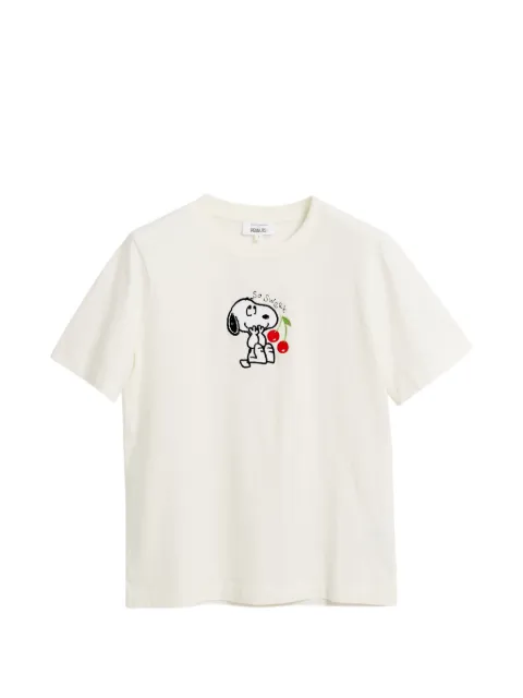 Chinti & Parker Snoopy Cherry T-shirt White TSS2617BCREAM