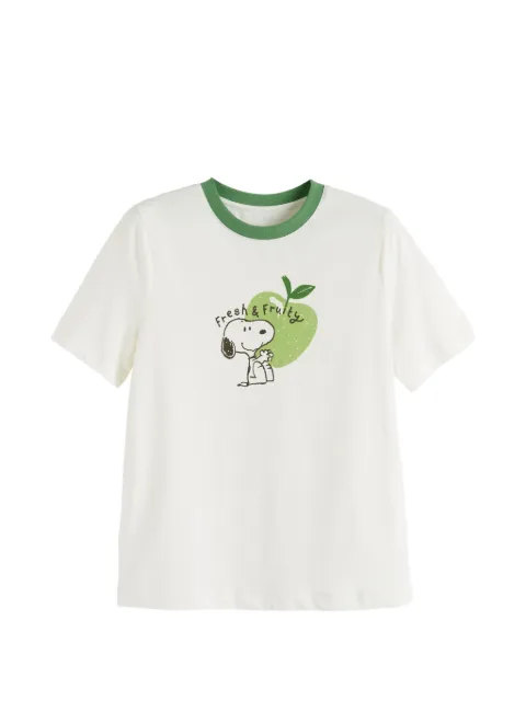 Chinti & Parker Snoopy Apple graphic T-shirt White TSS2616CREAM