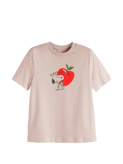 Chinti & Parker Snoopy Apple graphic T-shirt Pink TSS2616BLIGHTPINK