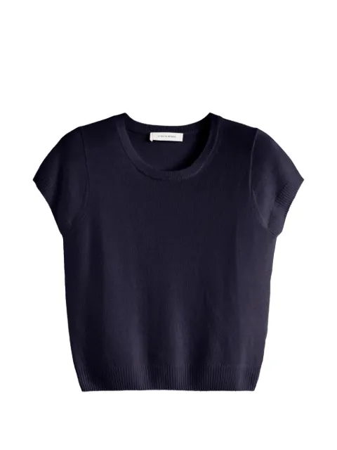 Chinti & Parker pure cashmere T-shirt Blue KSS2662NAVY