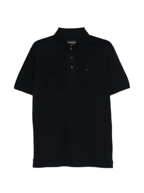 Emporio Armani logo-plaque short-sleeve polo shirt Black EM004643AF12955UB118UB118