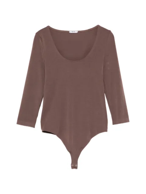 Wolford scoop-neck long-sleeved top Brown 76070