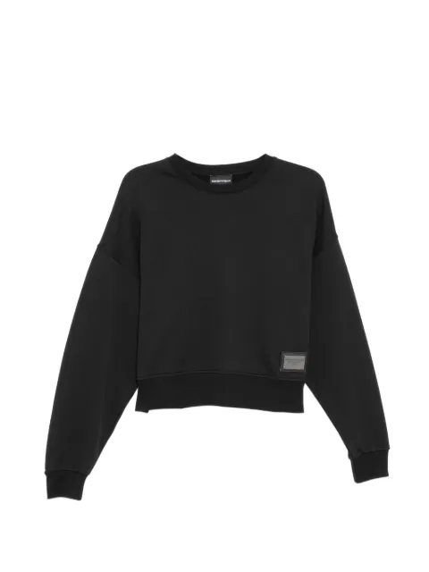 Emporio Armani boxy cropped sweatshirt Black EW003838AF12538