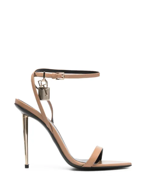 TOM FORD padlock ankle-strap sandals Brown W2272LKD002P