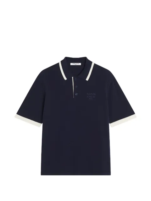 Maison Kitsuné ribbed-trim polo shirt Blue QM00208KT1135