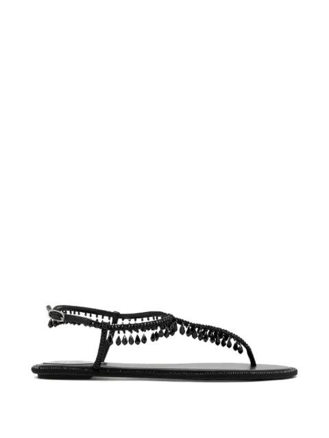 René Caovilla teardrop-beads embellished sandals Black C10890010R001V050