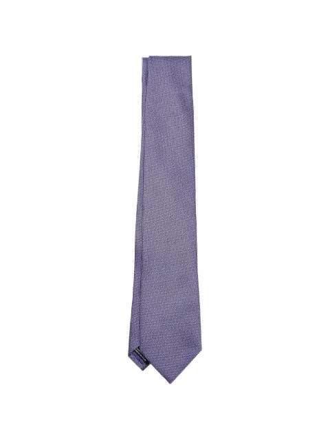TOM FORD micro-pattern tie Purple STE001S0216