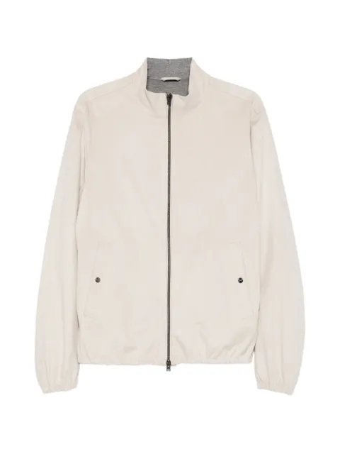 Herno zip-up long-sleeve jacket Neutrals GI000657U12454