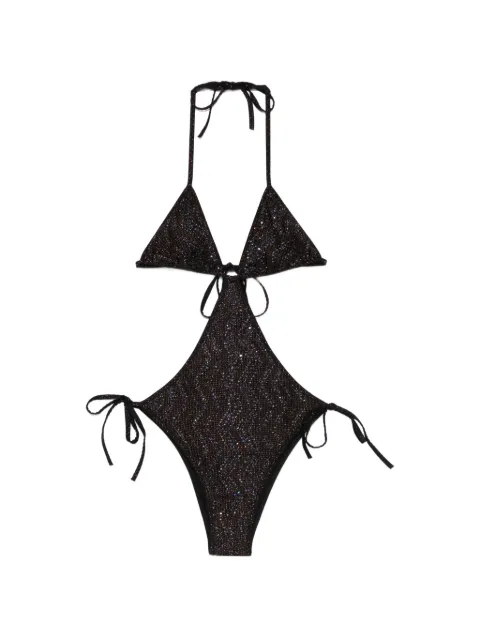 Missoni zgzag mesh trikini with sequins Brown MS26SP0RBV00IT