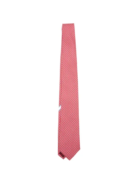 Ferragamo tennis print tie Red 351329