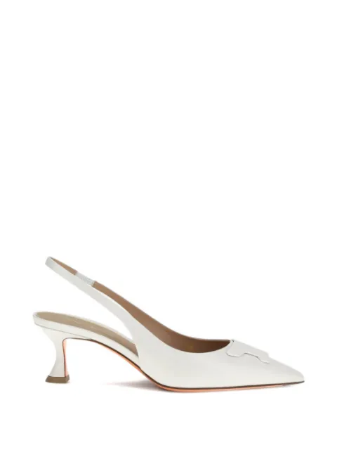 Santoni buckle slingback pumps White WDIS72099HA2NWLN