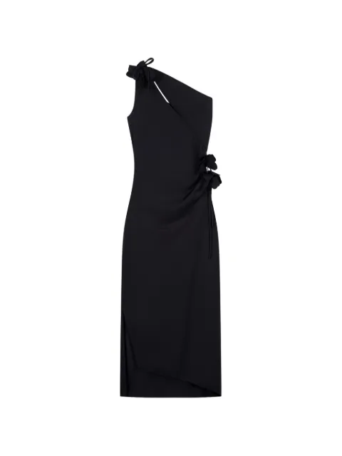 Coperni asymmetric mini flower dress Black COPR276F5001BLK