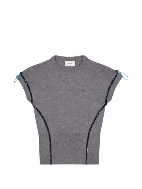Coperni cap-sleeves T-shirt Grey COPML200Y3016