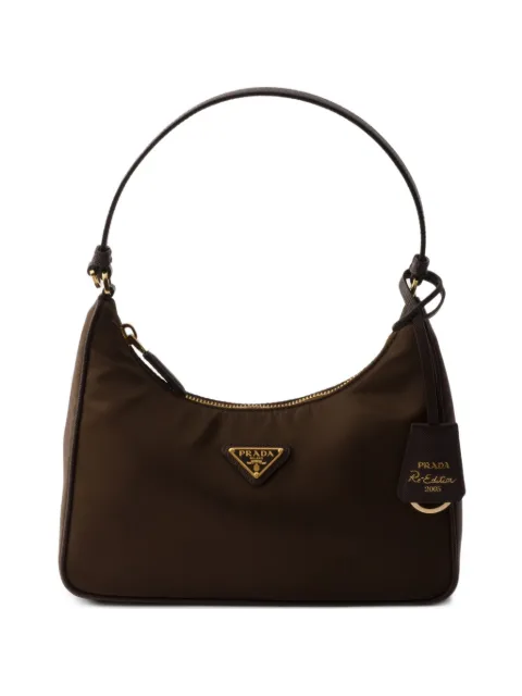 Prada mini Re-Edition 2005 logo-detail shoulder bag Brown 1N204XR064